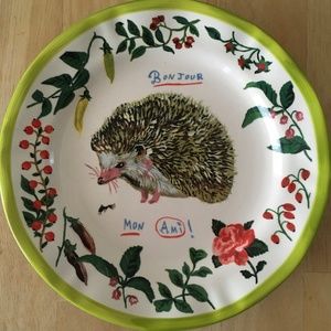 Nathalie Lete Francophile Hedgehog Dinner Plate